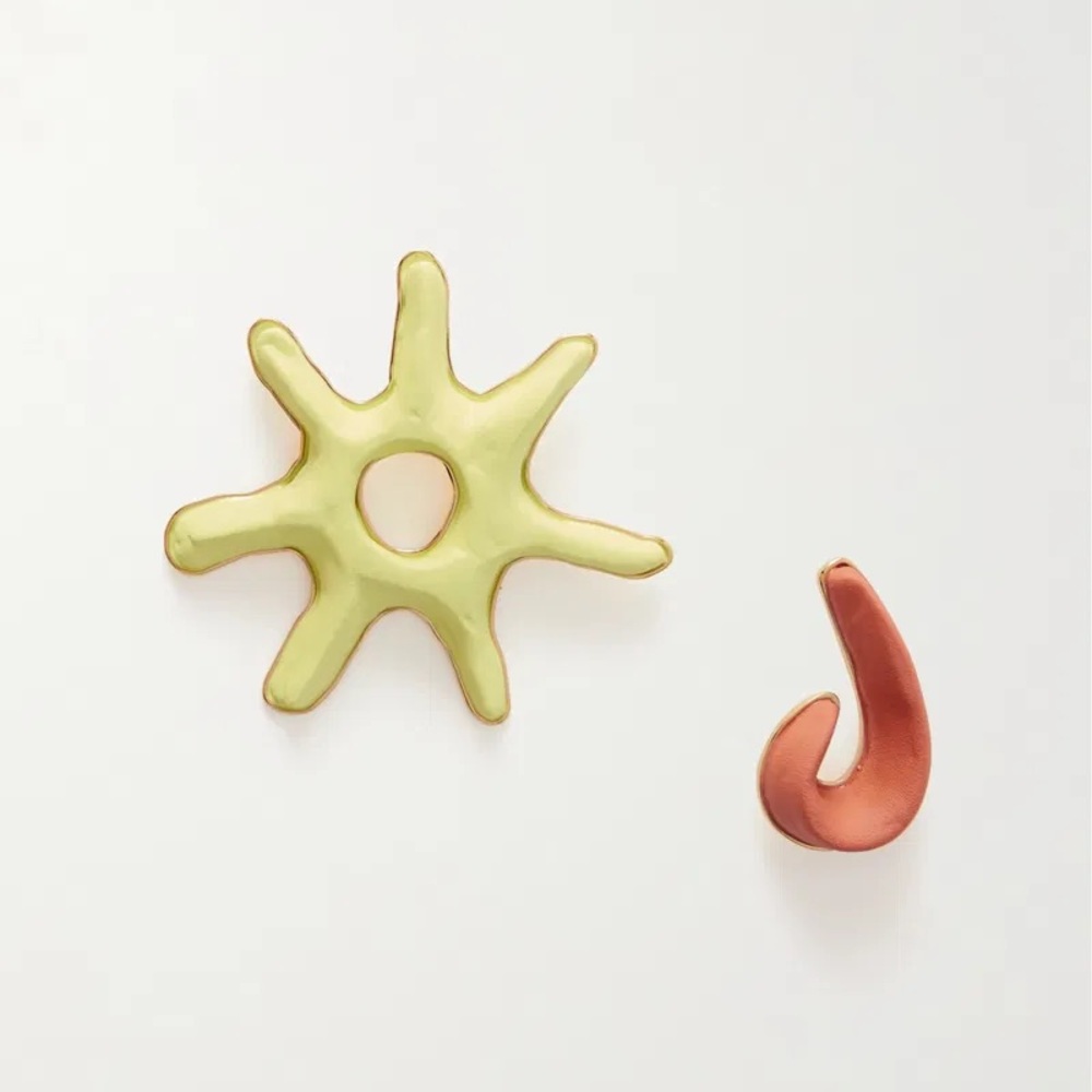 Jacquemus Le Solei Gold Tone And Enamel Earrings - Picture 5 of 16